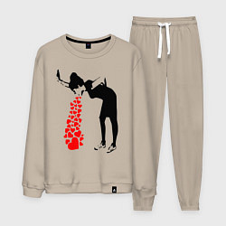 Костюм хлопковый мужской Banksy, цвет: миндальный