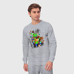 Костюм хлопковый мужской Minecraft, цвет: меланж — фото 2