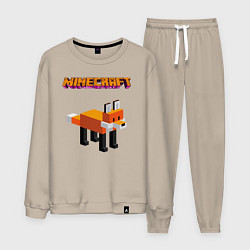 Костюм хлопковый мужской Minecraft - лиса, цвет: миндальный