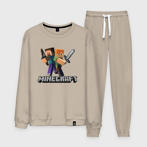 Мужской костюм MINECRAFT / Миндальный – фото 1