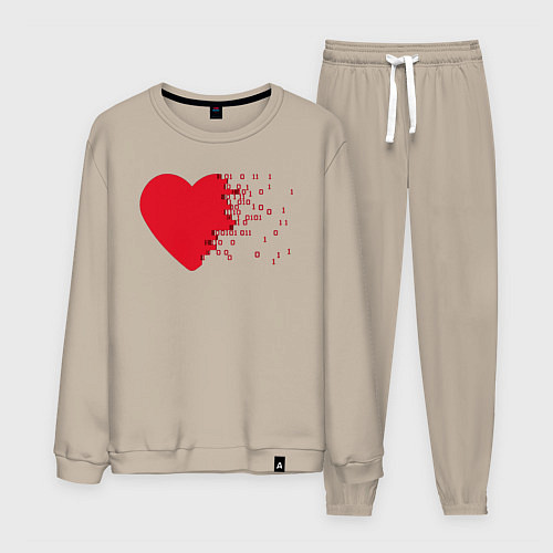 Мужской костюм Сердце / Миндальный – фото 1