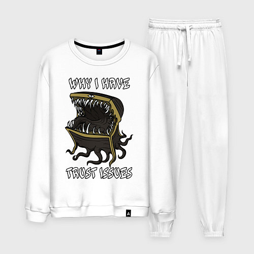 Мужской костюм Why I Have Trust Issues / Белый – фото 1