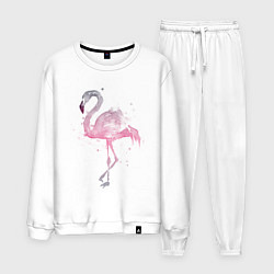 Костюм хлопковый мужской Flamingo, цвет: белый
