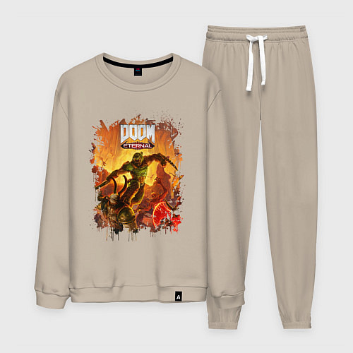 Мужской костюм DOOM / Миндальный – фото 1