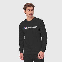 Костюм хлопковый мужской БМВ Мотоспорт, цвет: черный — фото 2