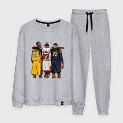 Костюм хлопковый мужской Bryant, Jordan, James, цвет: меланж