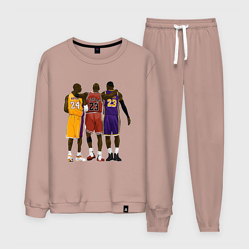 Мужской костюм Kobe, Michael, LeBron / Пыльно-розовый – фото 1