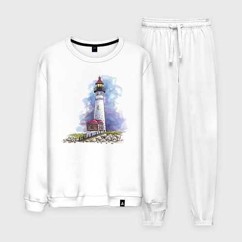 Мужской костюм Crisp Point Lighthouse / Белый – фото 1