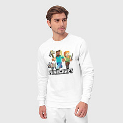 Костюм хлопковый мужской MINECRAFT, цвет: белый — фото 2