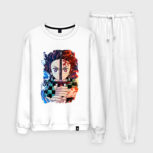 Мужской костюм KIMETSU NO YAIBA / Белый – фото 1