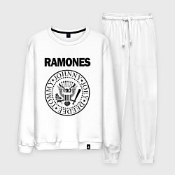 Костюм хлопковый мужской RAMONES, цвет: белый