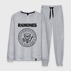 Костюм хлопковый мужской RAMONES, цвет: меланж