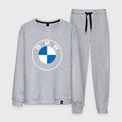 Костюм хлопковый мужской BMW LOGO 2020, цвет: меланж