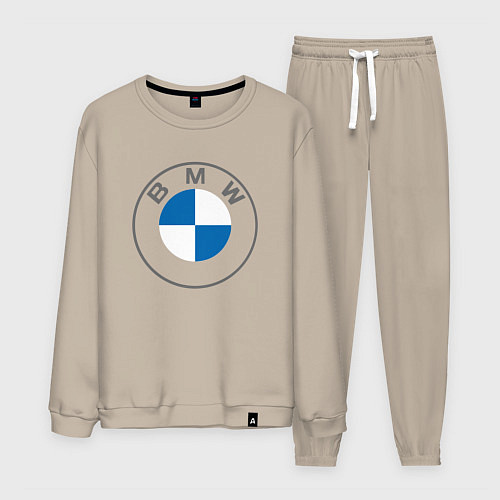 Мужской костюм BMW LOGO 2020 / Миндальный – фото 1