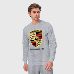 Костюм хлопковый мужской PORSCHE, цвет: меланж — фото 2