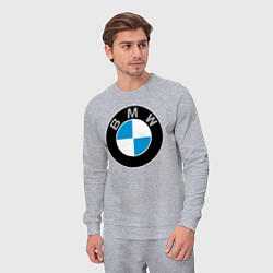 Костюм хлопковый мужской BMW, цвет: меланж — фото 2