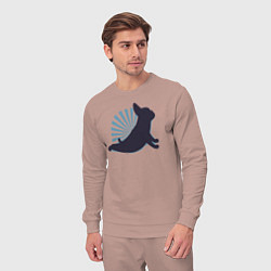 Костюм хлопковый мужской Йога, цвет: пыльно-розовый — фото 2