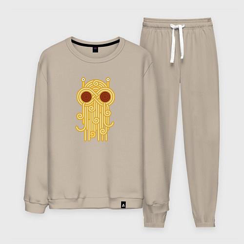 Мужской костюм The flying spaghetti monster / Миндальный – фото 1