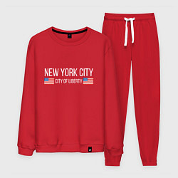 Костюм хлопковый мужской NEW YORK, цвет: красный