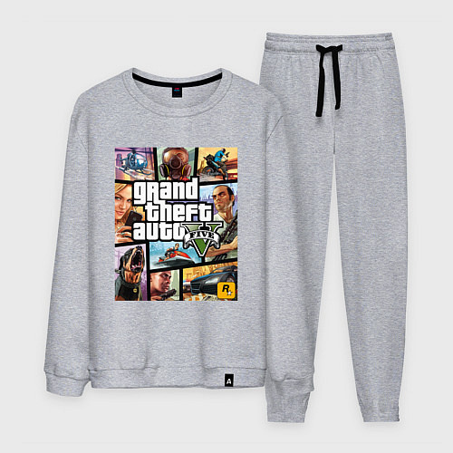 Мужской костюм GTA5 / Меланж – фото 1