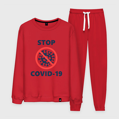 Мужской костюм STOP COVID-19 / Красный – фото 1