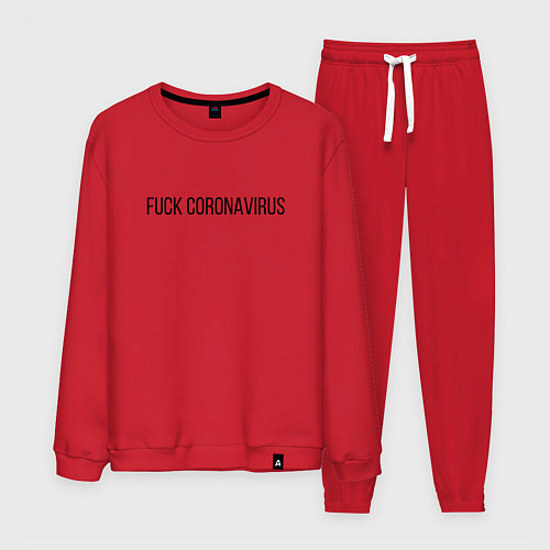 Мужской костюм Fuck Coronavirus / Красный – фото 1