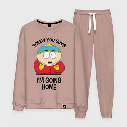 Костюм хлопковый мужской South Park, Эрик Картман, цвет: пыльно-розовый