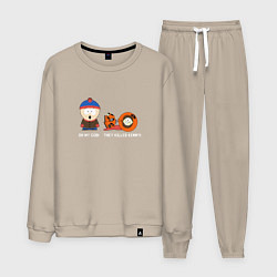 Костюм хлопковый мужской South Park Они убили Кенни, цвет: миндальный