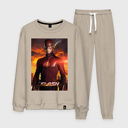 Костюм хлопковый мужской The Flash, цвет: миндальный