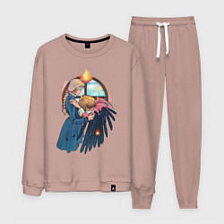 Костюм хлопковый мужской Хаул и Софи, цвет: пыльно-розовый