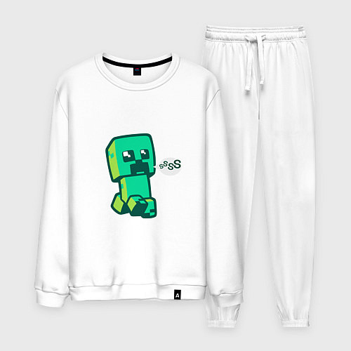 Мужской костюм MINERCRAFT CREEPER / Белый – фото 1