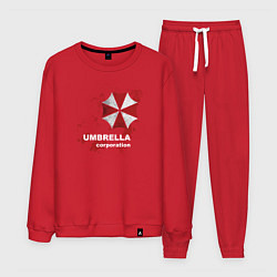 Костюм хлопковый мужской Umbrella, цвет: красный