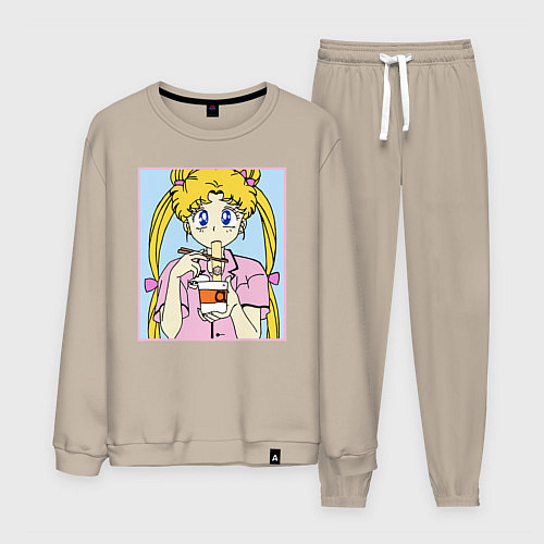 Мужской костюм Sailor Moon Usagi Tsukino / Миндальный – фото 1