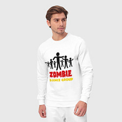 Костюм хлопковый мужской Zombie dance group, цвет: белый — фото 2