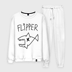 Костюм хлопковый мужской Nirvana Flipper, цвет: белый