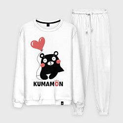 Костюм хлопковый мужской Kumamon, цвет: белый