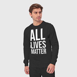 Костюм хлопковый мужской ALL LIVES MATTER, цвет: черный — фото 2