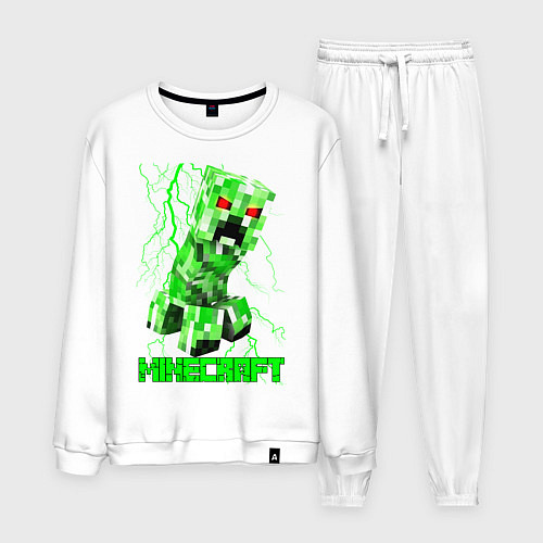 Мужской костюм MINECRAFT CREEPER / Белый – фото 1