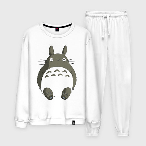 Мужской костюм Тоторо с прозрачным пузиком / Белый – фото 1