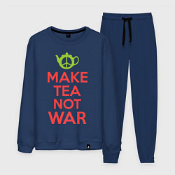 Костюм хлопковый мужской Make tea not war, цвет: тёмно-синий