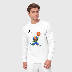 Костюм хлопковый мужской Brawl STARS баскетбол, цвет: белый — фото 2
