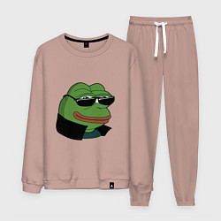 Костюм хлопковый мужской Pepe в очках EZ, цвет: пыльно-розовый