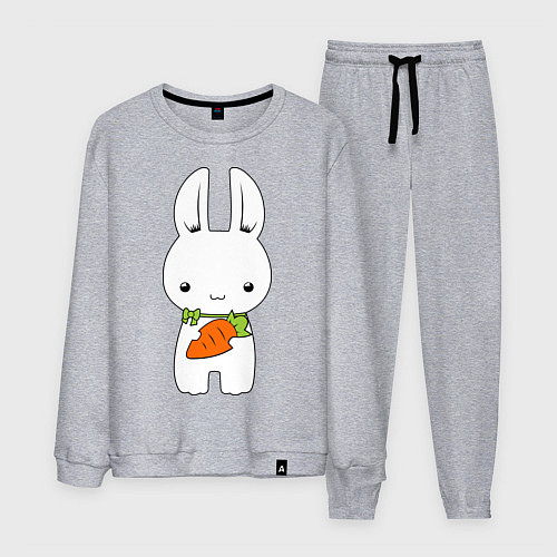 Мужской костюм Зайчик с морковкой / Меланж – фото 1