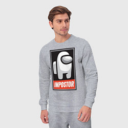 Костюм хлопковый мужской Among Us, цвет: меланж — фото 2