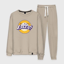 Костюм хлопковый мужской Los Angeles Lakers, цвет: миндальный