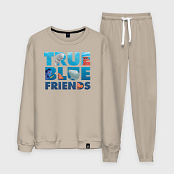 Костюм хлопковый мужской True Blue Friends, цвет: миндальный