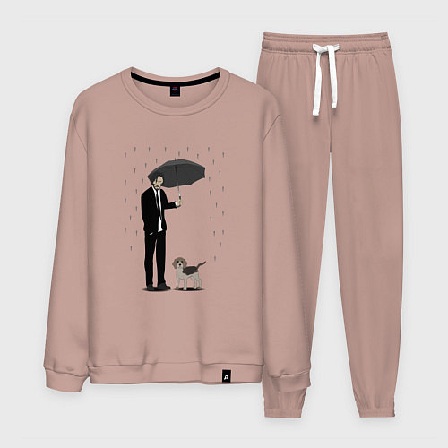 Мужской костюм John Wick / Пыльно-розовый – фото 1