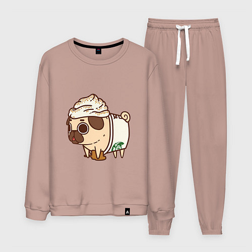 Мужской костюм Сладкий мопс / Пыльно-розовый – фото 1