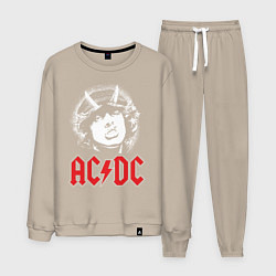 Костюм хлопковый мужской ACDC, цвет: миндальный