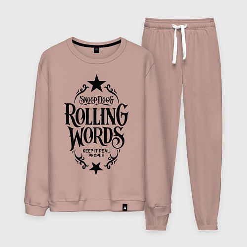 Мужской костюм Snoop Dogg: Rolling Words / Пыльно-розовый – фото 1